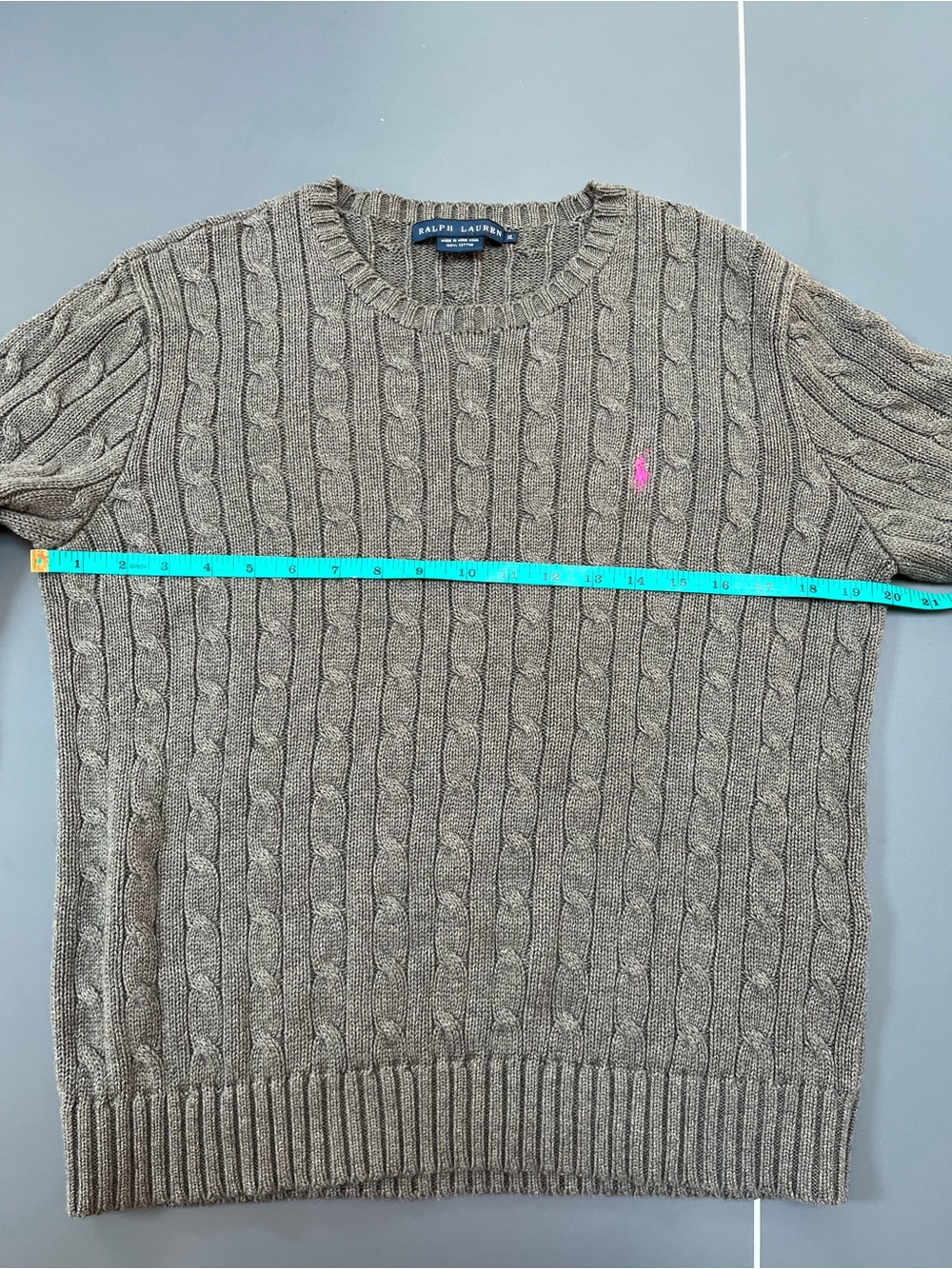 Ralph Lauren Women's Cable Knit Crewneck Sweater Size XL Academia Old Money - Picture 8 of 9